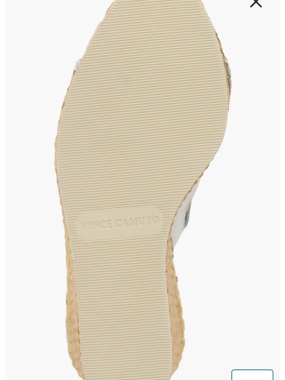 Vince Camuto- SZ 7 NWOT Brissia Espadrille Wedge Mules White Leather. - Picture 10 of 15